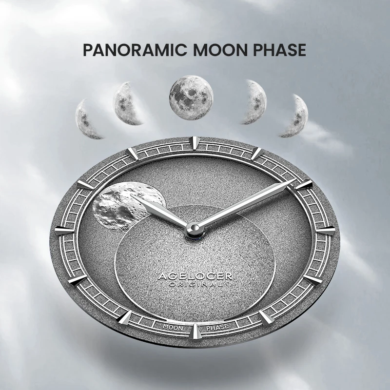 AGELOCER Major Breakthrough 29.51-Days Moon Phase Gold Watch