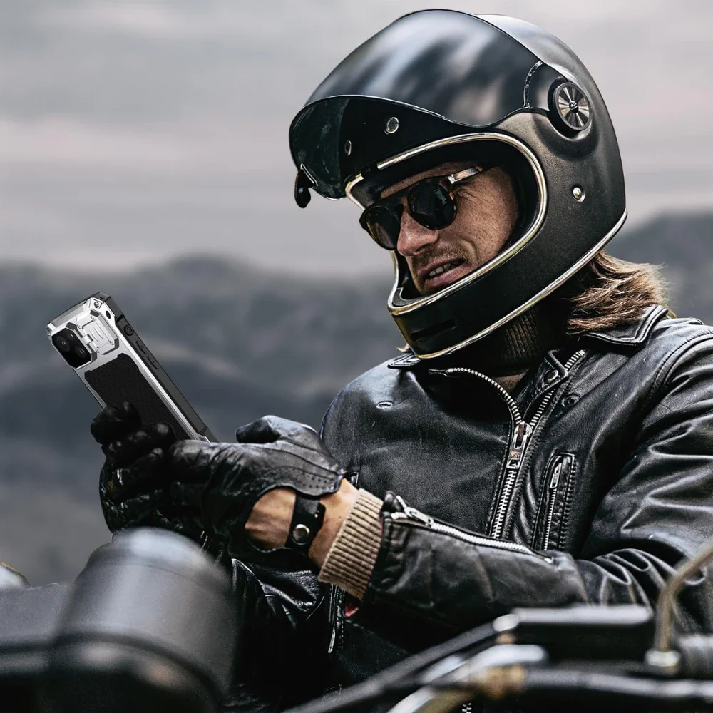 For iPhone 14 Pro Max Heavy Duty Shockproof Metal Magnetic Case With Camera Kickstand Glass Screen Protector Magsafe Charging