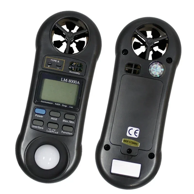 LM-8000 Pocket 4-in-1 digital Anemometer / Illuminance Meter / Thermometer / Hygrometer