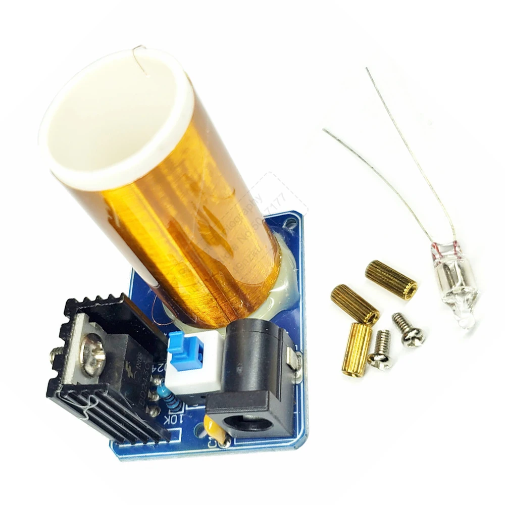 BD243 DIY Electronic Kit Parts Tesla Coil Module DIY Mini Tesla Coil Kit Empty Lights Technology Magic Props BD243C