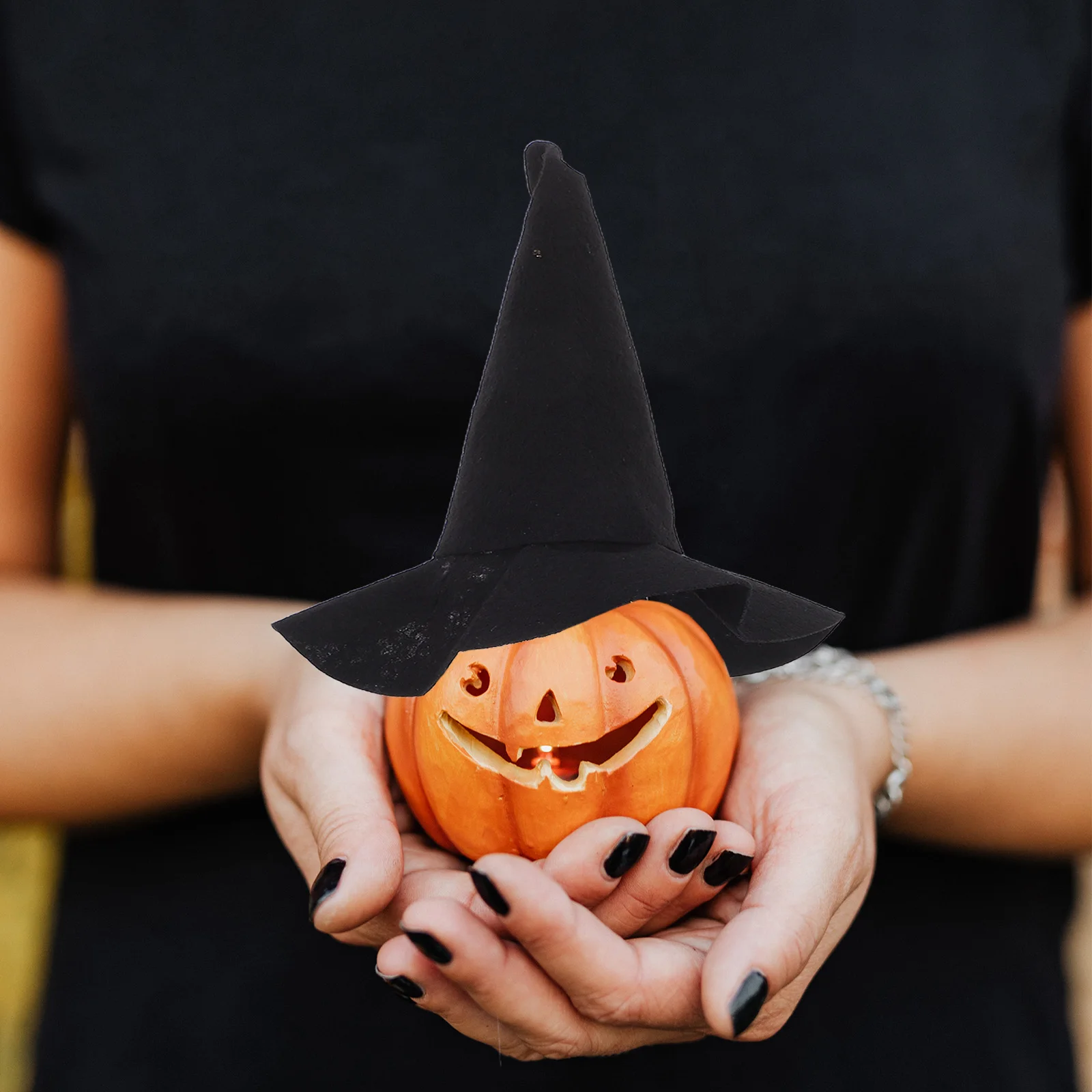 

2pcs For Pets , Black Wizard Costume Party Decoration, Accessories, Small Spooky Diy Craft, Party Halloween Decor, Mini
