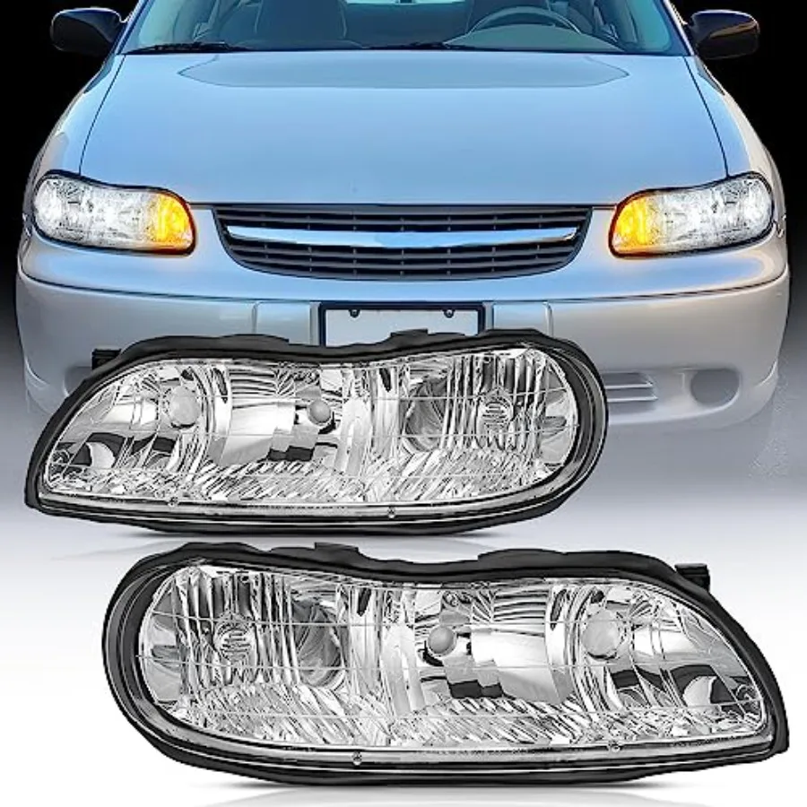 

Headlight Assembly Compatible with 1997 1998 1999 2000 2001 2002 2003 Malibu 2004 2005 Chevy Classic 1997-1999 Oldsmobile Cutla