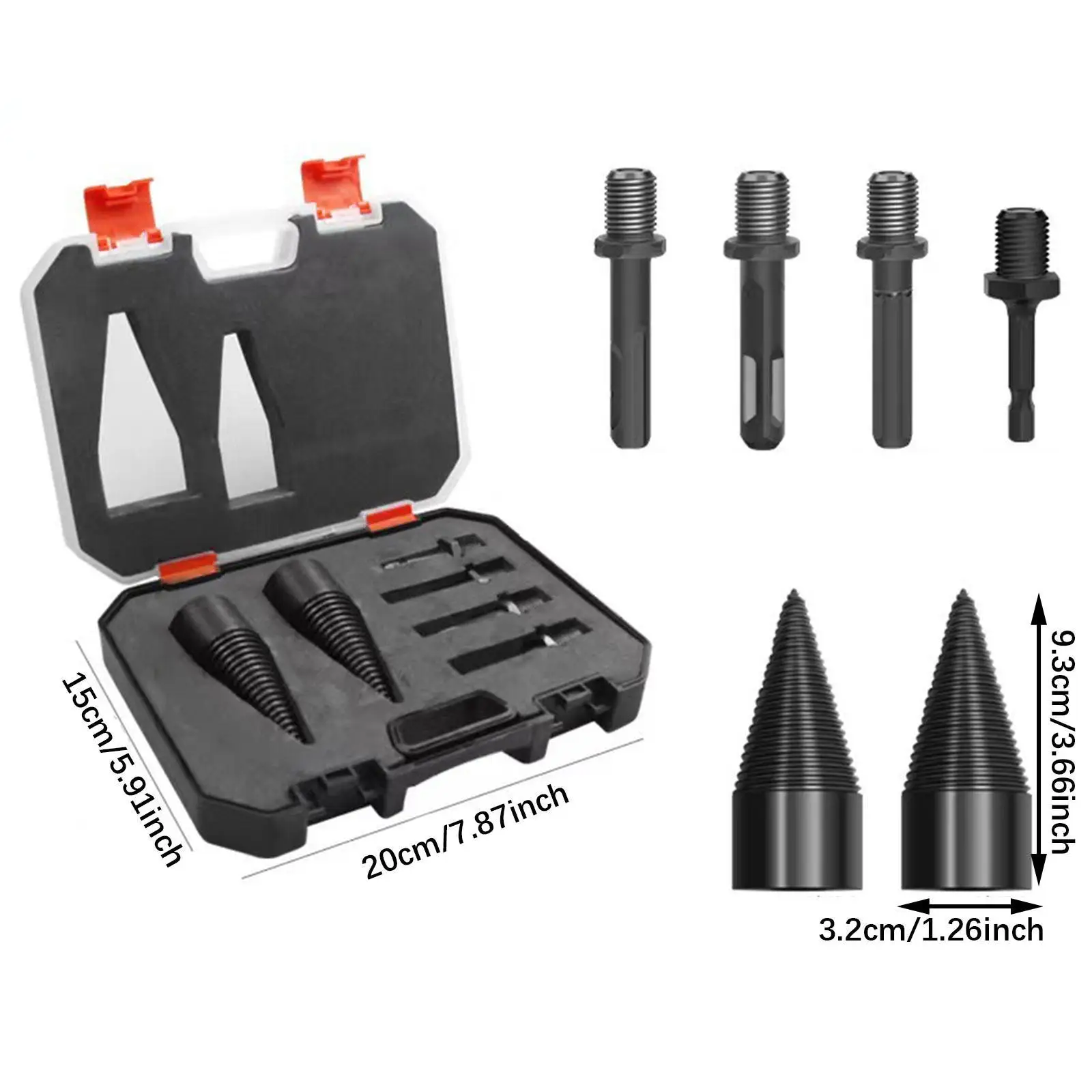 薪スプリッタードリルビット取り外し可能なキャンプ 32 ミリメートルウッドスプリッタードリルビット