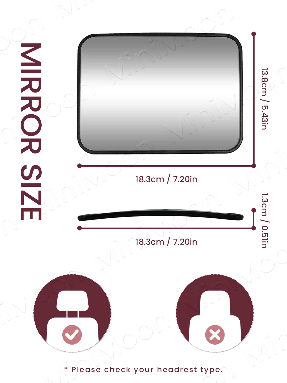 مرآة سيارة للأطفال قابلة للتعديل، مقاومة للكسر وزاوية واسعة لعرض الأطفال الخلفي #2