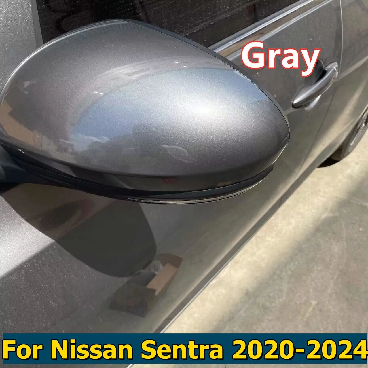 

Gray Left Driver Side Replace Cap Side Mirror Cover For Nissan Sentra 2020-2024