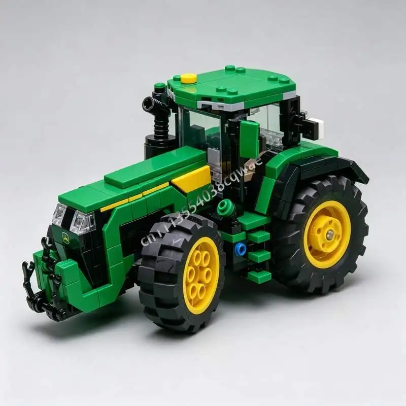 508PCS Farm Tractor 8R 410 Agricultural Vehicle MOC Custom Building Blocks Creative Car Model DIY Assembly Technology Toy Gifts