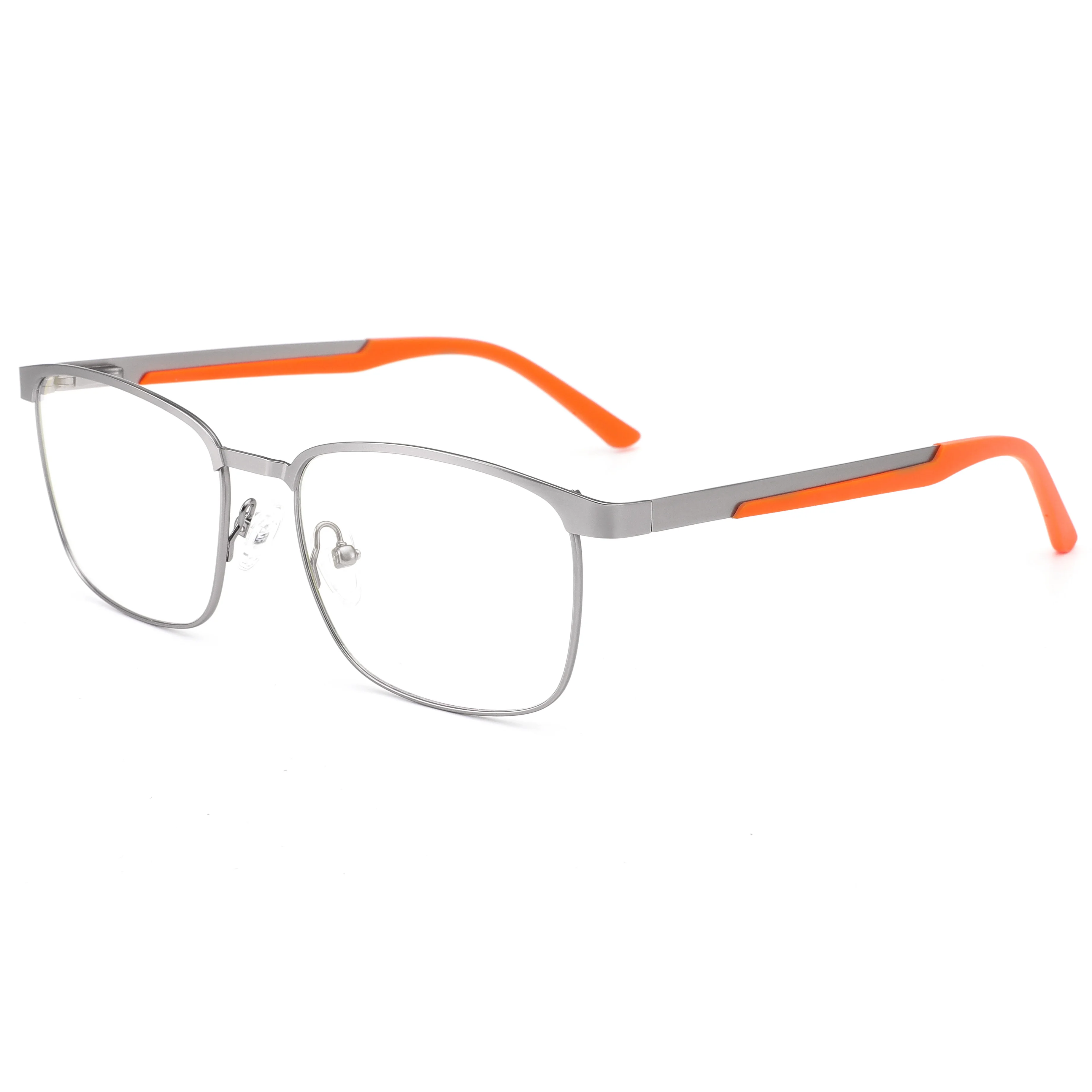 VZONE Retro Square Metal Glasses Frame Men Women Ultra Light Half Rim Optical Eyewear Business Vintage Spectacles