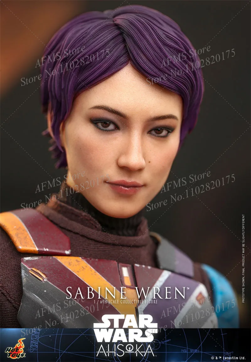 Hottoys ht tms111 1/6 escala figura colecionável star wars weaponeer sabine wren conjunto completo 12 Polegada feminino soldado figura de ação corpo