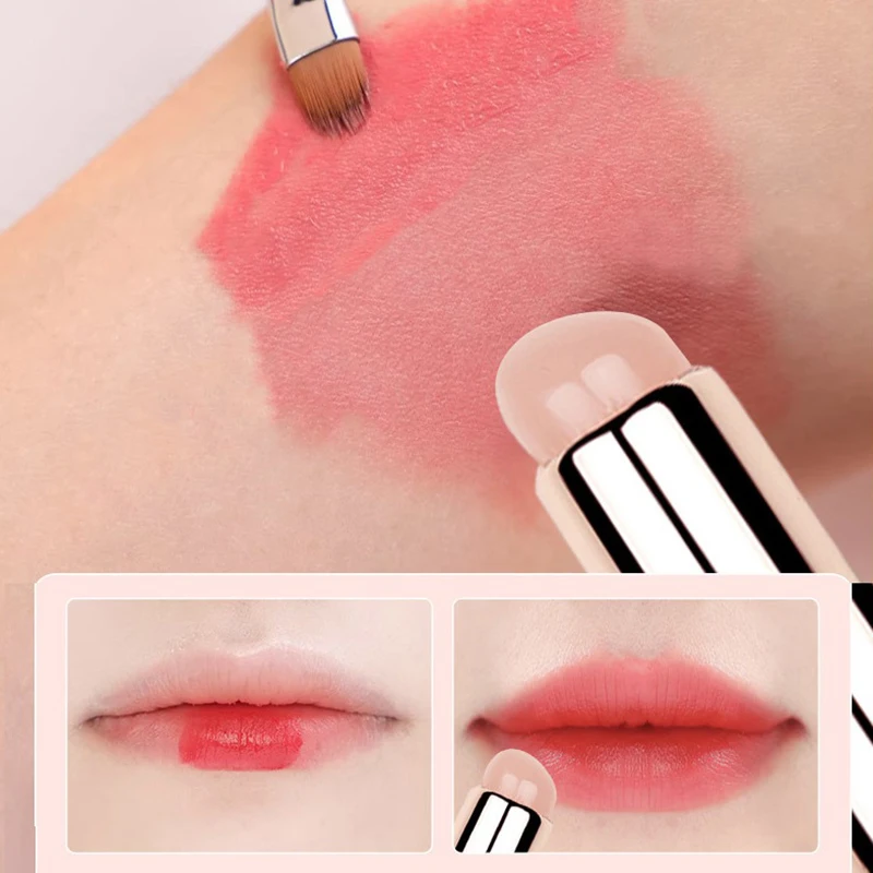 Portable Upgrade Silicone Lip Brush With Cover Angled Concealer Makeup Tool Round Head Like Fingertips Q Soft Lipstick Brush