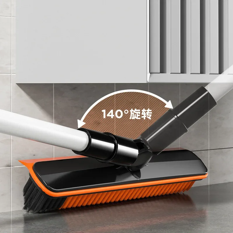 New Cleaning Tools Scraping Brush Two-in-one Corner Narrow Seam Cleaning Brush Metal 90cm Telescopic Rod V-shaped Brush Head