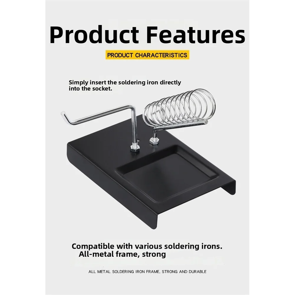 High Temperature Resistance Screw Fixing Metal Soldering Iron Stand C Type Multi Functional Holder With High Temperature
