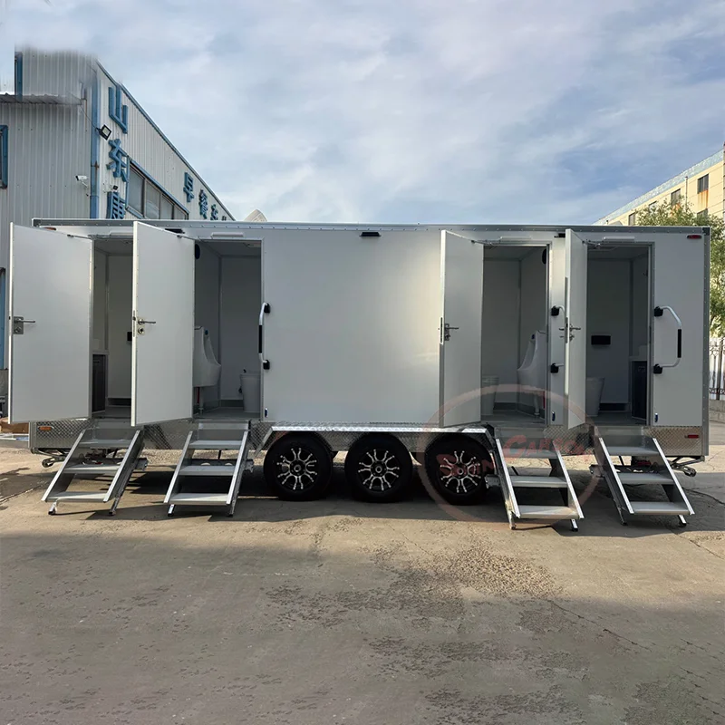 Luxury Portable Restroom Trailer Mobile Toilet And Shower Room Outdoor Washroom for Camper
