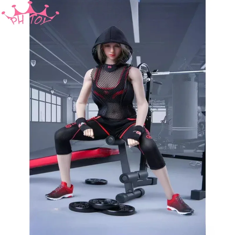 1/6 Scale Fashion Fitness Sports Wear Suit Fit Female Soldier Clothes Fire Girl Toys