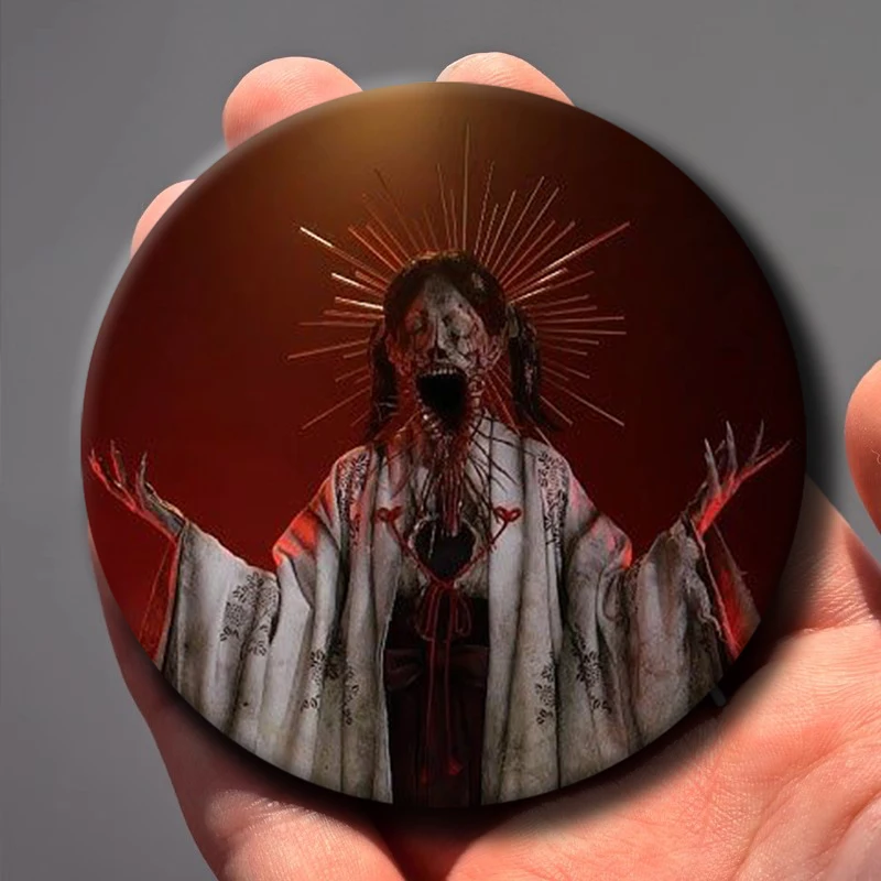 1PC Horror Game S-Silent Hill F Anime Soft Button Pin Fumiko Mizukami Cartoon Brooches Badge Bag