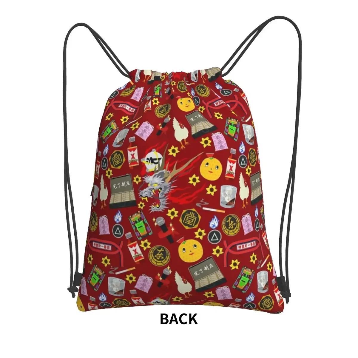 Dragon Of Dojima Pattern Portable Backpack Drawstring Bag Fashion Drawstring Bundle Pocket Shoes Bags For Travel Sport Man Woman