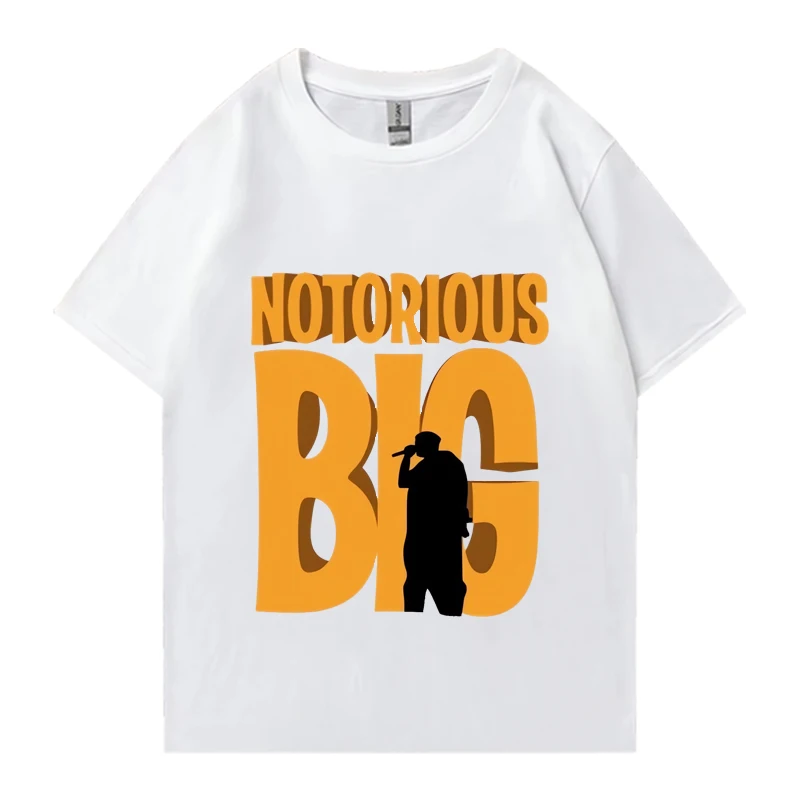 Hot rapper Notorious BIG Hip Hop print T shirt Men Women vintage oversized streetwear Unisex 100% Cotton short sleeve T-shirts