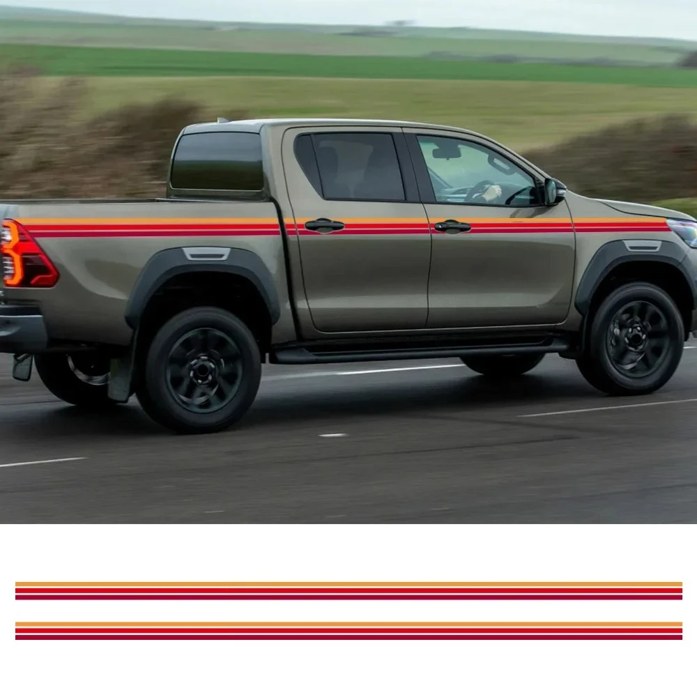 Car Waist Line Sticker For Toyota Hilux Revo Vigo Rocco SR5 Colors Stripes Decor Vinyl Decal Auto Body Decoration Accessories