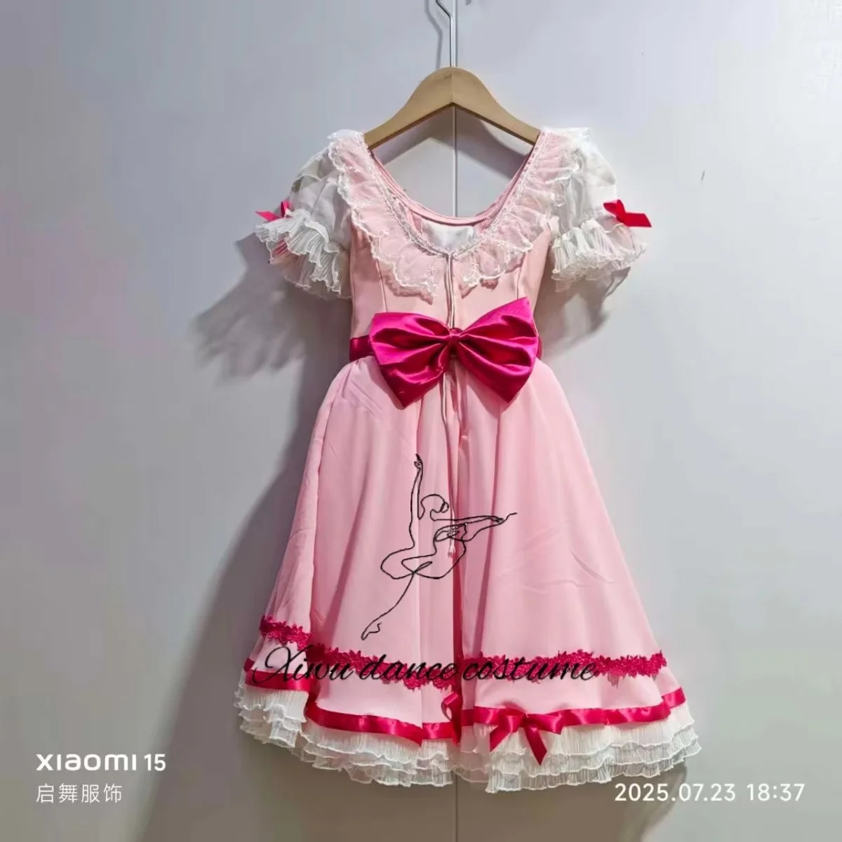 Pink Graduation Ball Clara Variations Ballet Performance Costume Customization