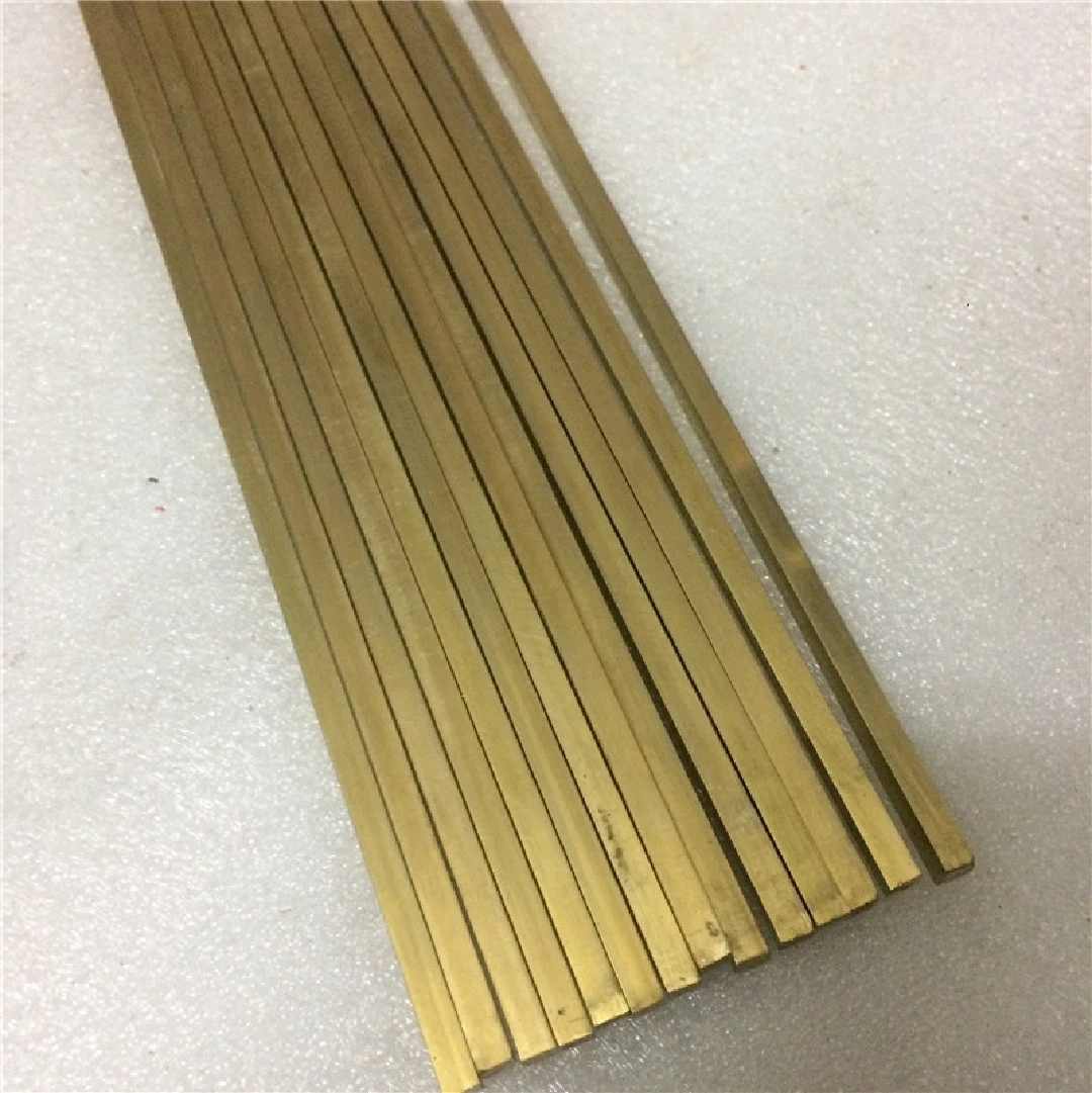 1Pcs  Brass Square Stick Rod Solid Bars Length 500mm  Brass Cube Block 3x3~20x20mm