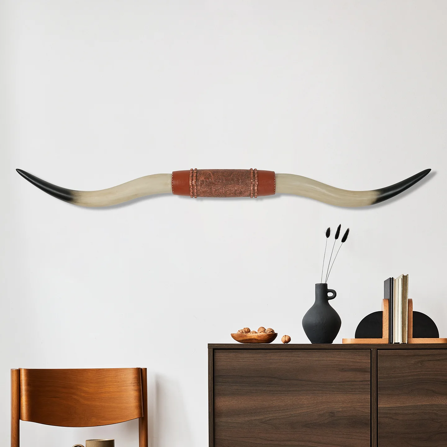 New extra large retro simulation horn wall hanging American restaurant bar hotel wall decoration pendant