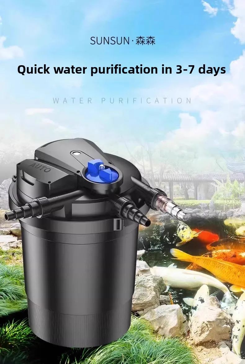 

Sensenger Pool Фильтр для рыбного бассейна Система циркуляции воды Внешний бассейн Фильтр для очистки Ведро Очиститель аквариума Ставок