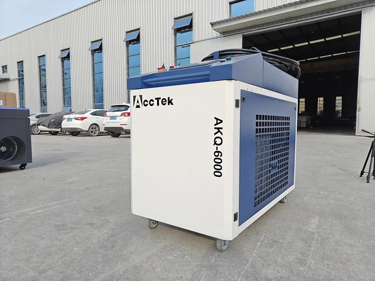 AccTek 6KW 6000W Fiber Laser Cleaning Machine Metal Rust Removal MAX Laser Cleaner Water Cooling Fast Speed