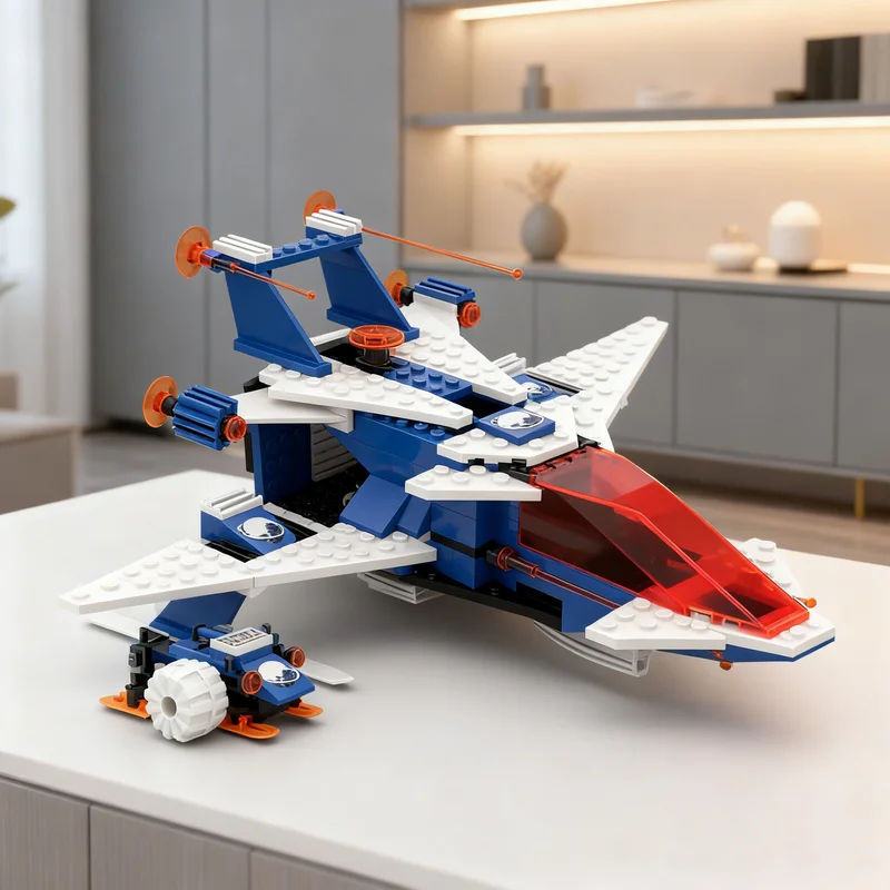 149pcs MOC Frost Fighter Space Ice Planet Model Building Blocks 3D Craft Collection Creative DIY Education Art Display Assemble