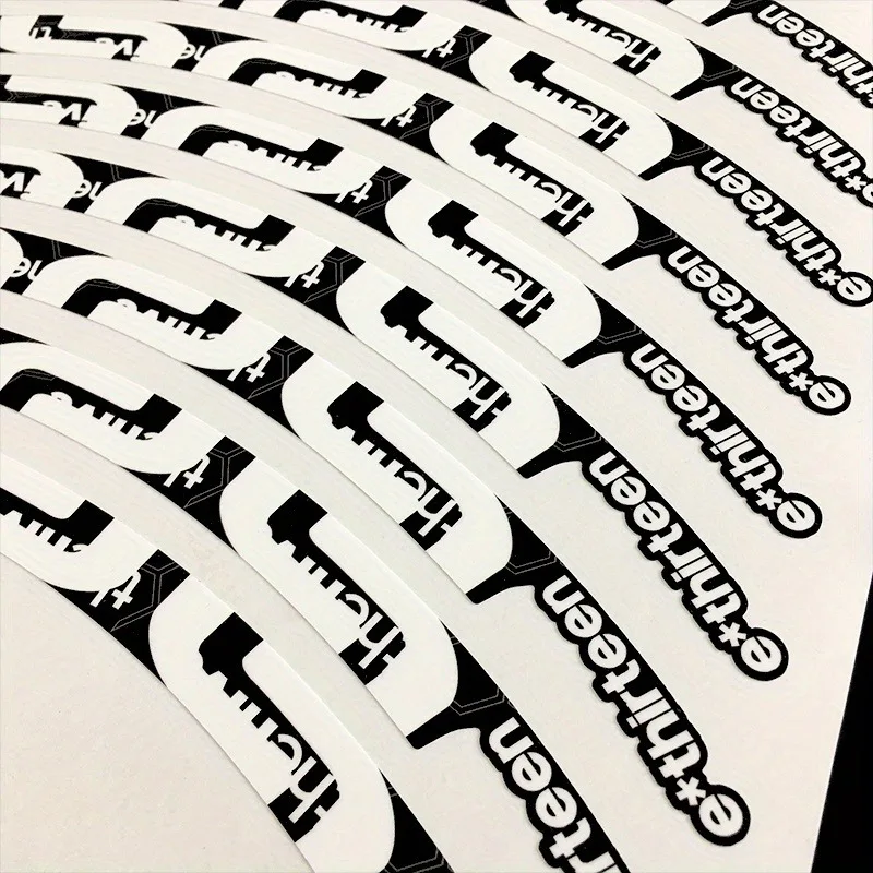 8-teiliger Mountainbike-Felgenaufkleber – 26-Zoll-Radsatz, rot/gelber Radaufkleber mit E13-Bolzenmuster für schwere Fahrradfelgenwickel