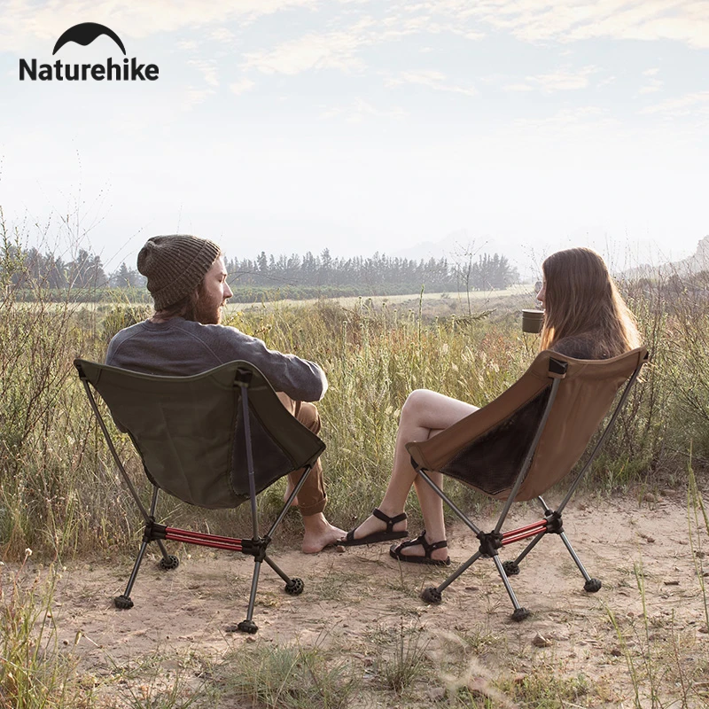Naturehike Camping Moon Chair Lightweight Portable Aluminum Alloy Seat Folding Backpack Chair Outdoor Hiking Fishing Beach Chair 썸네일 6