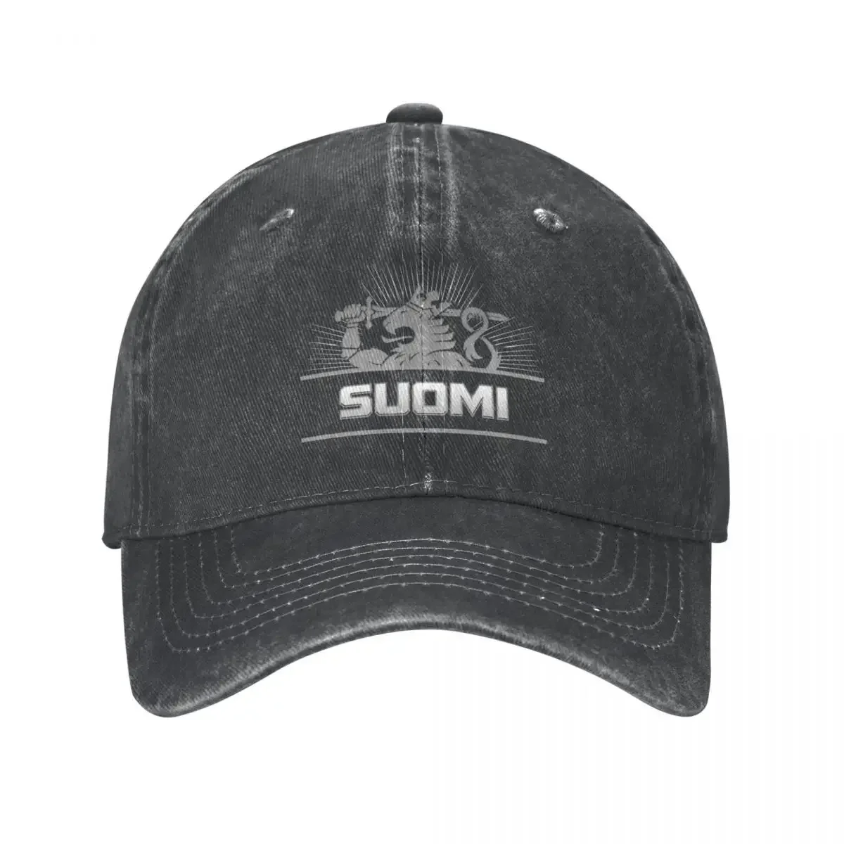 Baseball Caps Suomi Finland Cartoon Lion Helsinki Merchandise Men Women Vintage Distressed Washed Casquette Adjustable