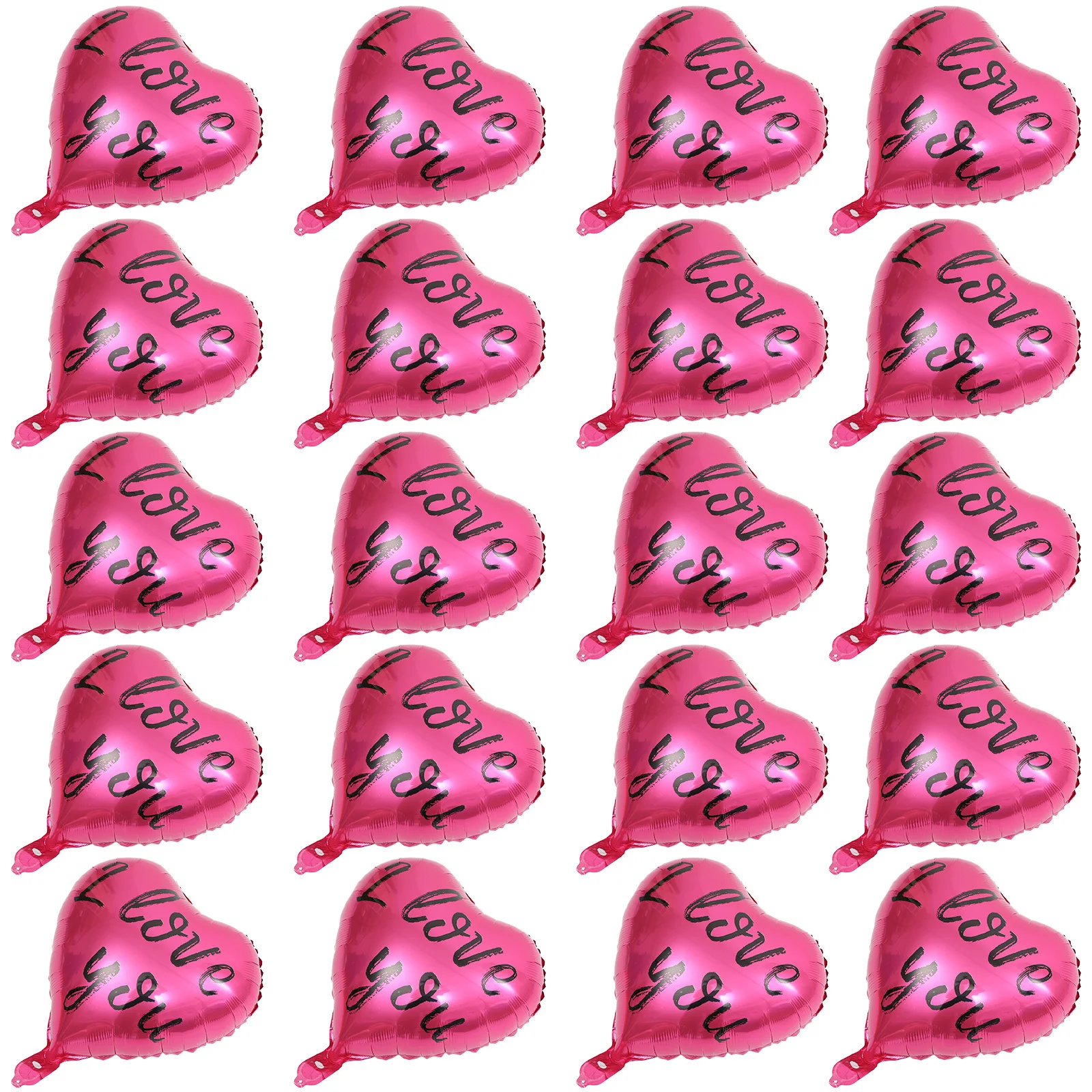 

20Pcs Heart Balloons Aluminum Film Wedding Decoration Set for Party DIY Balloon Layout Festive Valentine Balloons Decor