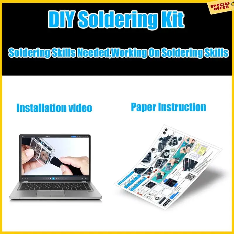 A25P Soldering Practice DIY Clock Kit With For Electronic Beginner Students Micro Controller 4-Digit LED Display Educational Sch