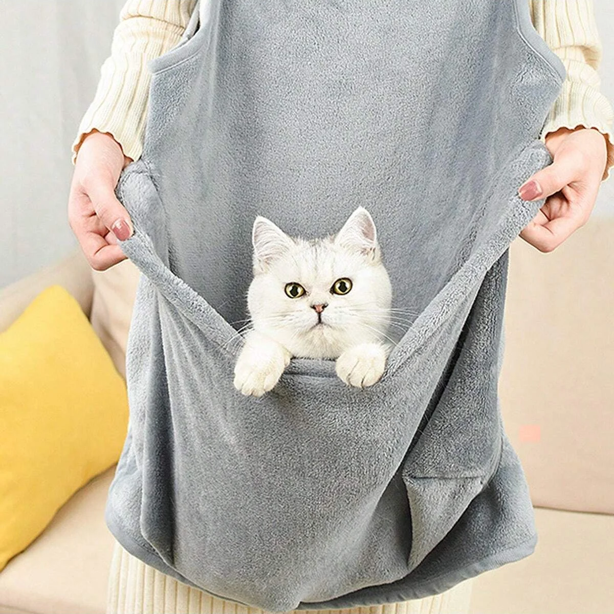 1pc-Cat grooming tool, non stick cat clothing, chest hugging cat bag, apron, cat bib, anti scratch bag, pet clothes, cat bag