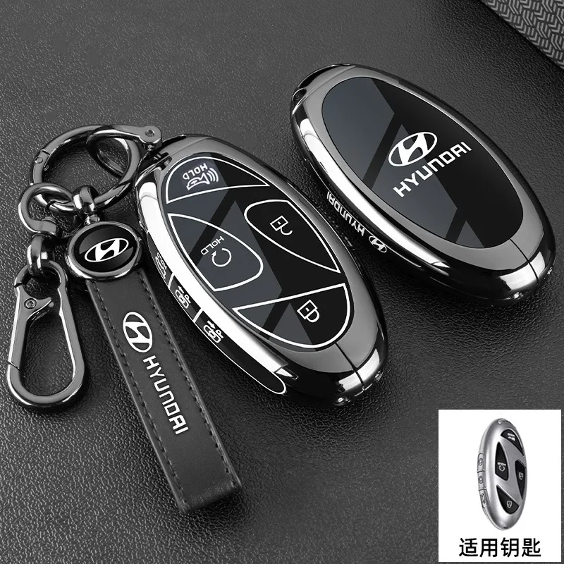 

New TPU Car Smart Remote Key Case Key Shell Fob For Hyundai 5/6/7 Buttons Grandeur GN7 KONA Ev 2023 lonic 6 Auto Cover Accessory