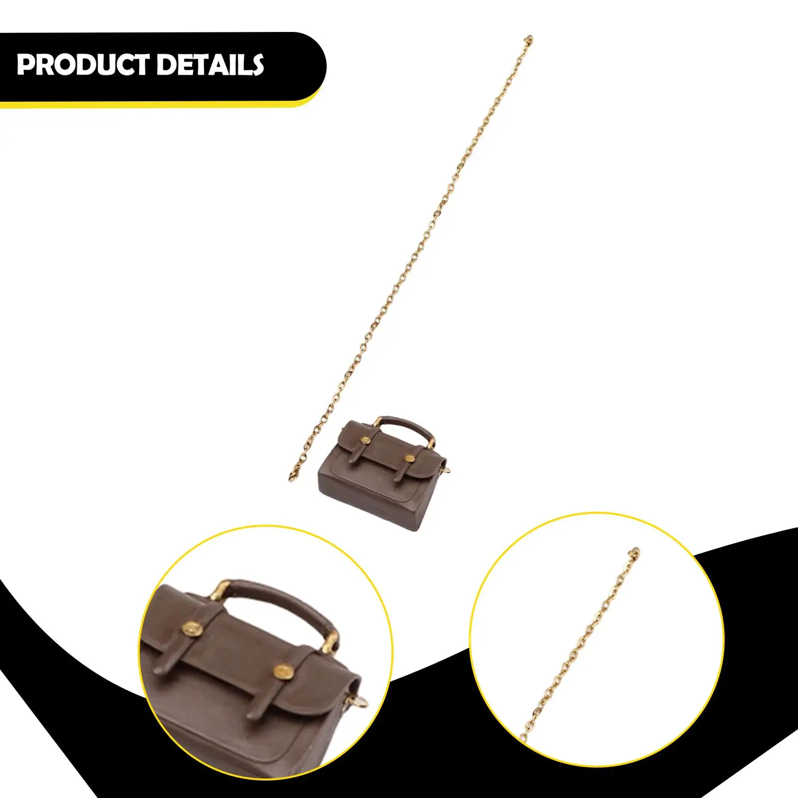 

Miniature Figurine Lady Resin Bag Photo Prop for 1 6 Scale Female Action Figures DIY Doll Dress Up Accessories