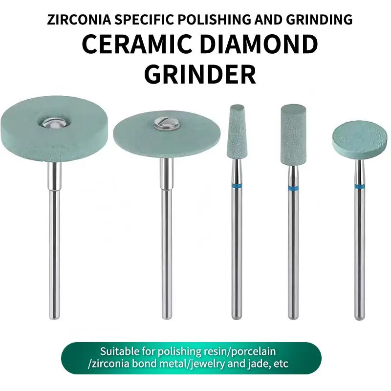 2.35mm Diamond Polishing Stone Ceramic Grinder Coarse Grit Head for Rotary Tools Jewelry Metal Glass Application