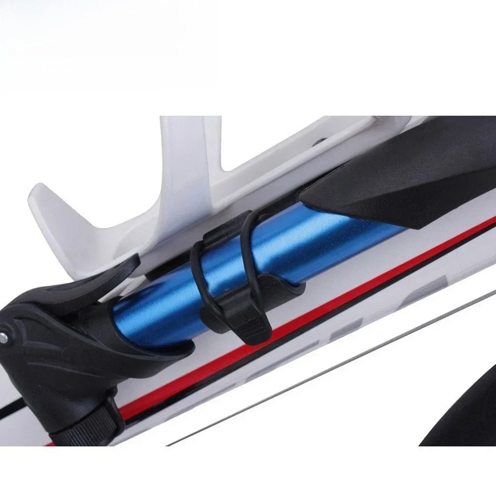 2pcs Bicycle Pump Holder Portable Silicone Strap Pump Folder Bike Inflator Bracket With Fixed Clip Bicycle Cycling Accessories