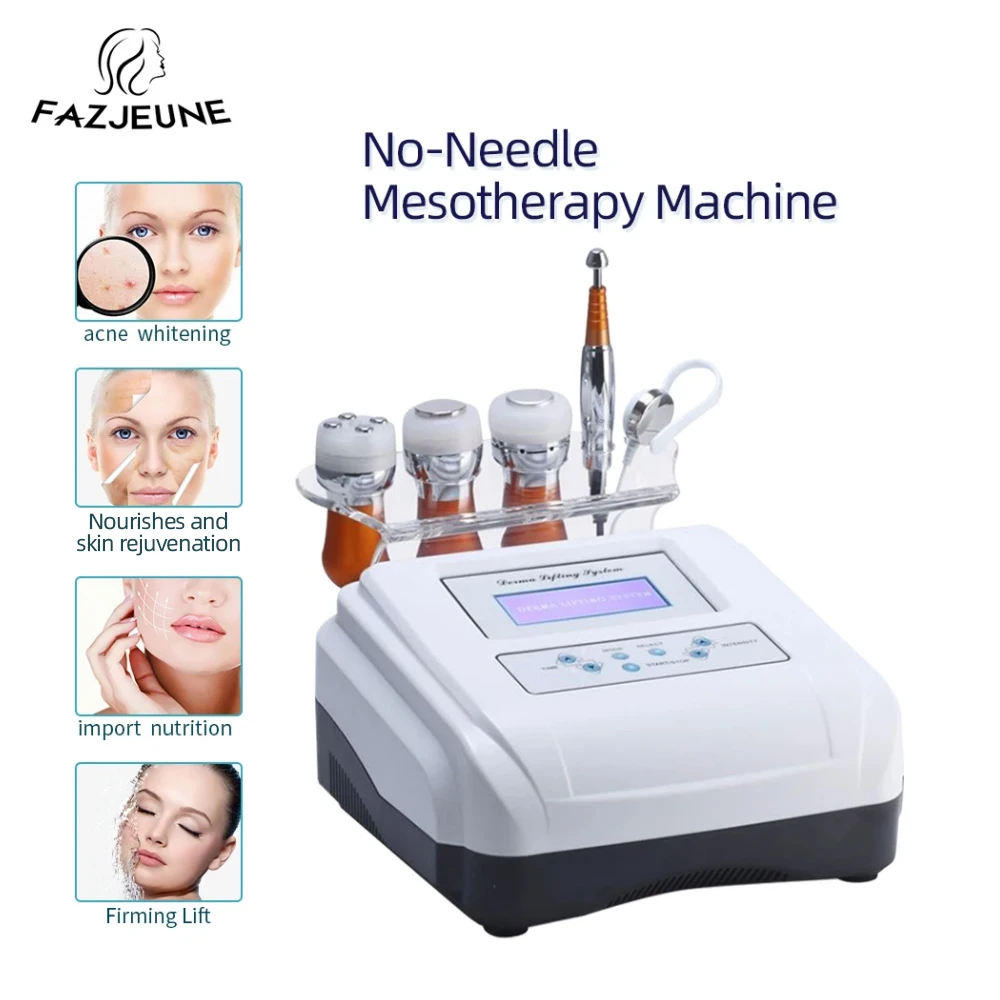 5 IN 1 Mesotherapy Machine No-needle EMS Electroporation Beauty Device Anti-aging Skin Rejuvenation Face Lifting Eye Skin Care