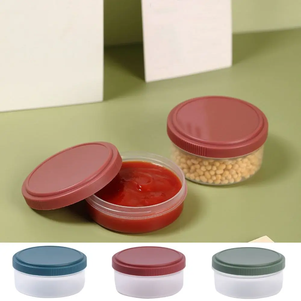 Portable Plastic Salad Sauce Cup Mini 50/75ML Condiment Container Reusable Leak-proof Sauce Container Outdoor