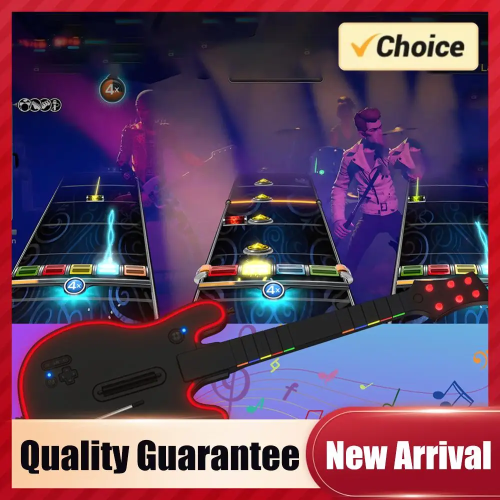 

Wireless Guitar Controller 2.4G Wireless PC Guitar Controller Console Gamepad for PS3 PS4 PC Guitar Hero Clone Hero Rock Band