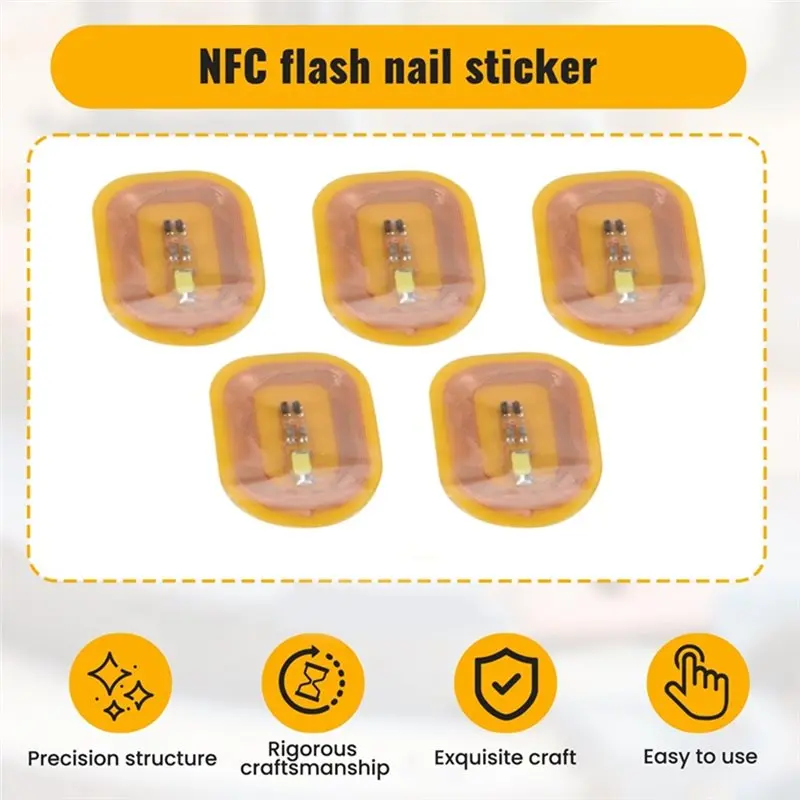 【CYBER MONDAY】 Flash Nail Sticker Enhancement 100Pcs LED Bare Chip Intelligent Illumination Nail Lamp High Definition White L