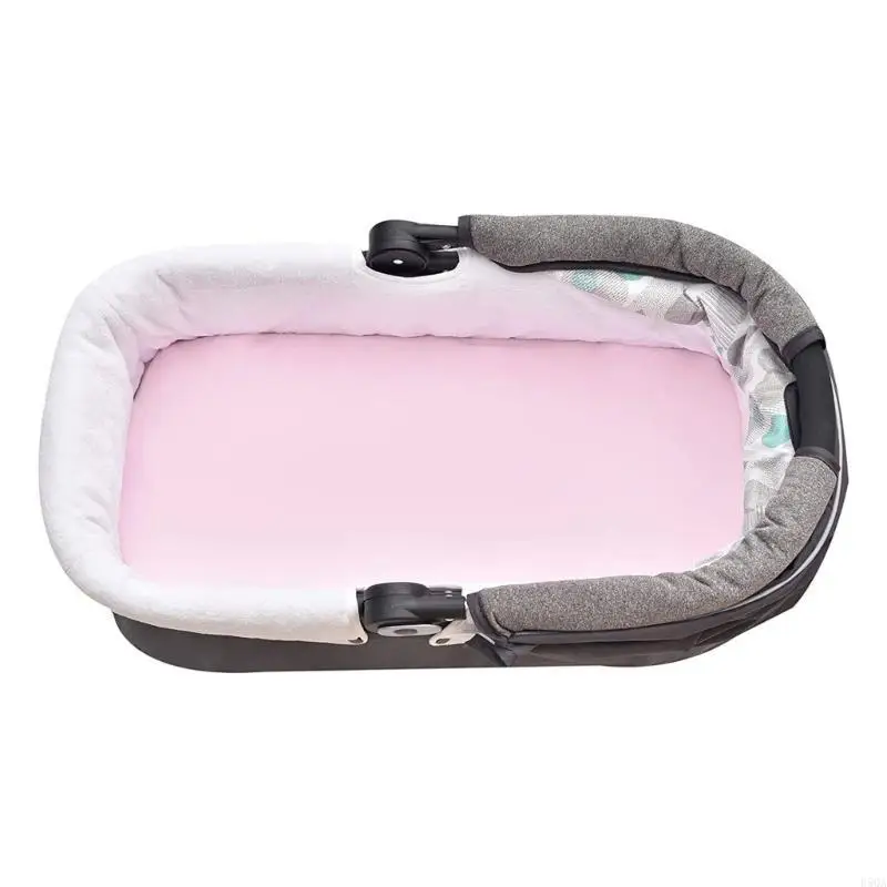 D5QA – draps couffin respirants pour bébé, 3 pièces, drap-housse amovible, housse matelas à langer pour berceau