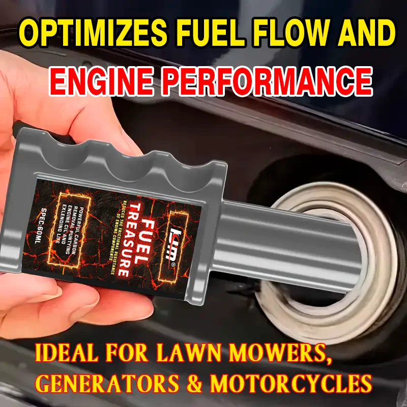 KJM 60ML Fuel Treasure Fuel Additive Carbon Remover for Car Motorcycle Lawn Mower Fuel Saving & Engine Protection