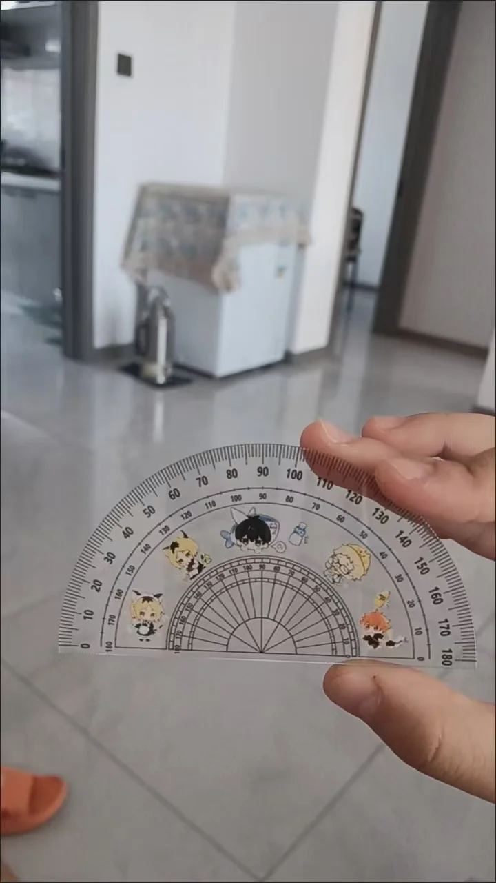 2024 Anime Ruler Set Cute Students Stationery Triangle Protractor Set Kids Gifts