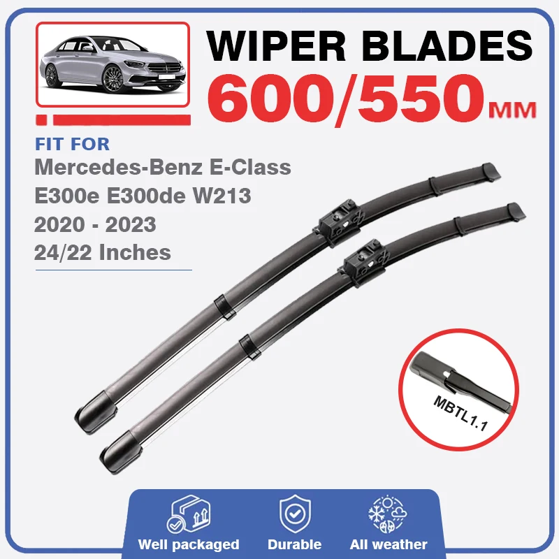 Front Wiper Blades For Mercedes Benz E Class W213 E300e E300de 2020 2021 2022 2023 Windscreen Windshield Window 24