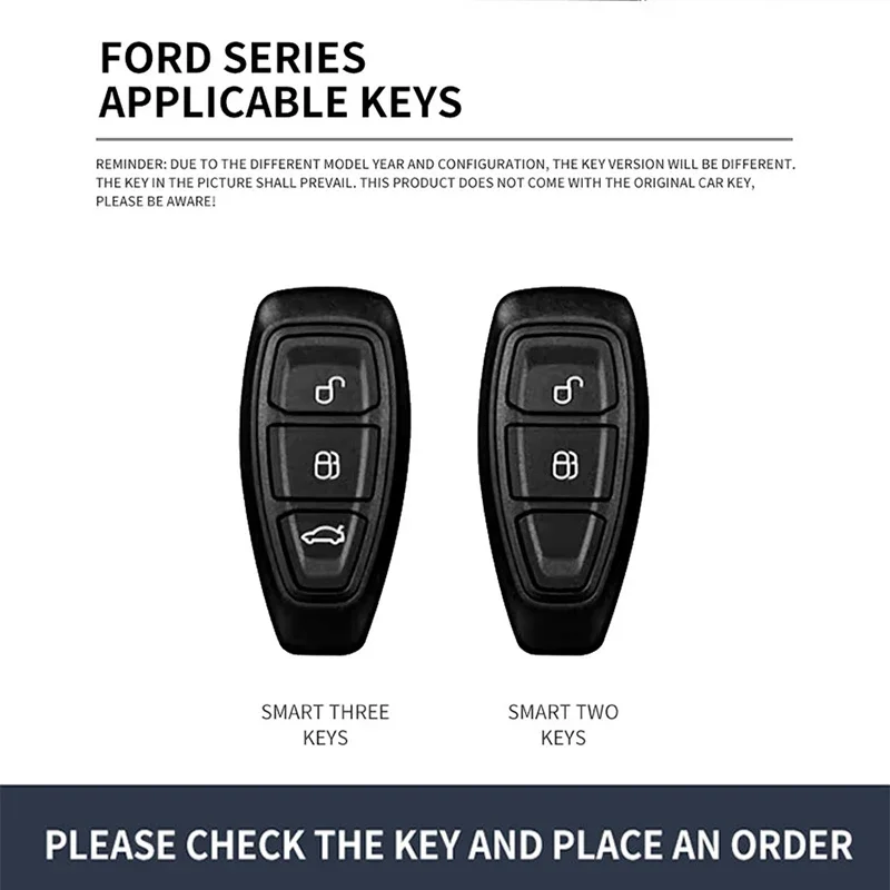 Zinc Alloy Car Key Case Cover for Ford ST Line Focus 3 Mondeo MK4 Ecosport Puma Edge Escape Grand C Max Fiesta Car Accessoris