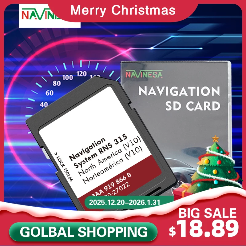 2018 RNS 315 V10 for VW Beetle GTI CC EOS Golf Jetta Passat Tiguan Vehicle Sat Nav SD Card GPS Update North America map