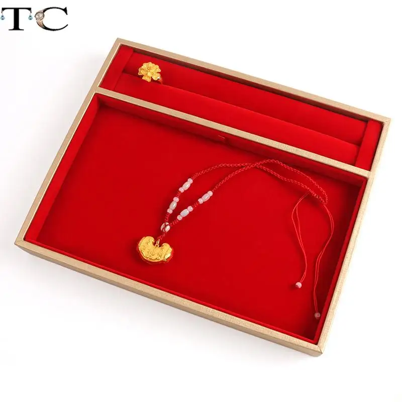 premium-brushed-leather-and-velvet-jewelry-display-tray-necklaces-pendants-rings-bracelets-earrings-and-storage-tray