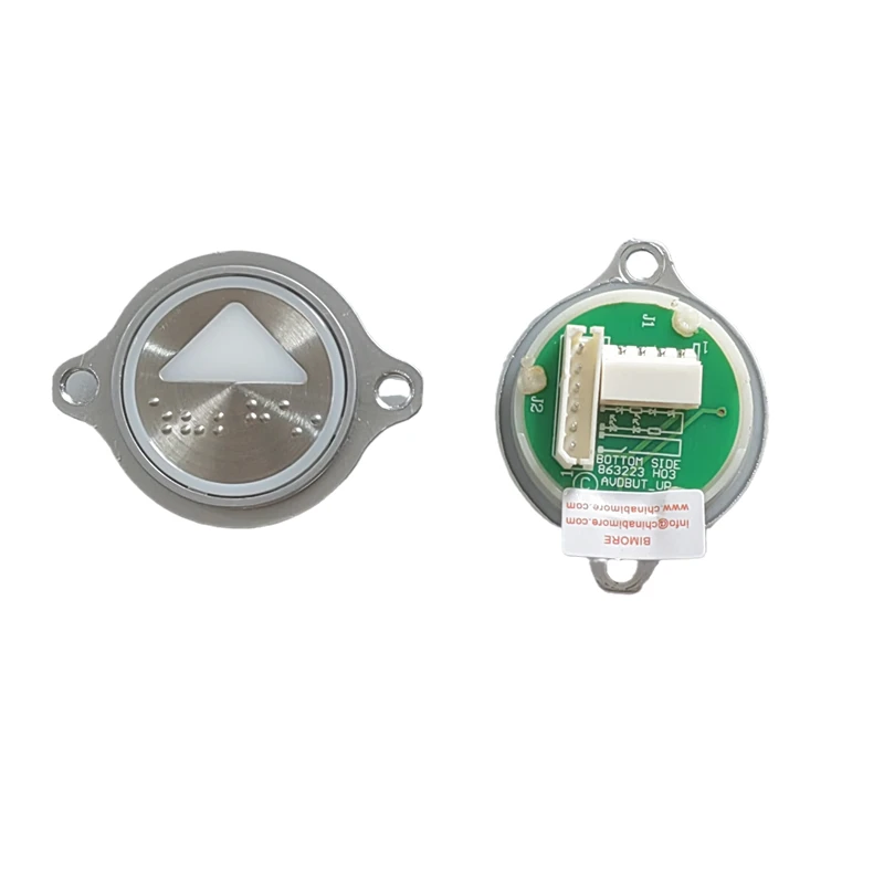 863233 H03 Botón de ascensor con orificio para tornillo Luz roja