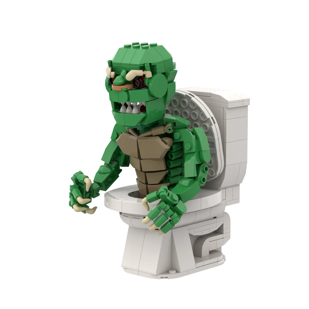 Gobricks-MOC Horror Movies Ghoulies inodoros Monster Building Blcoks Skibidieds toiles Man Bricks Model Toys for Children Gift